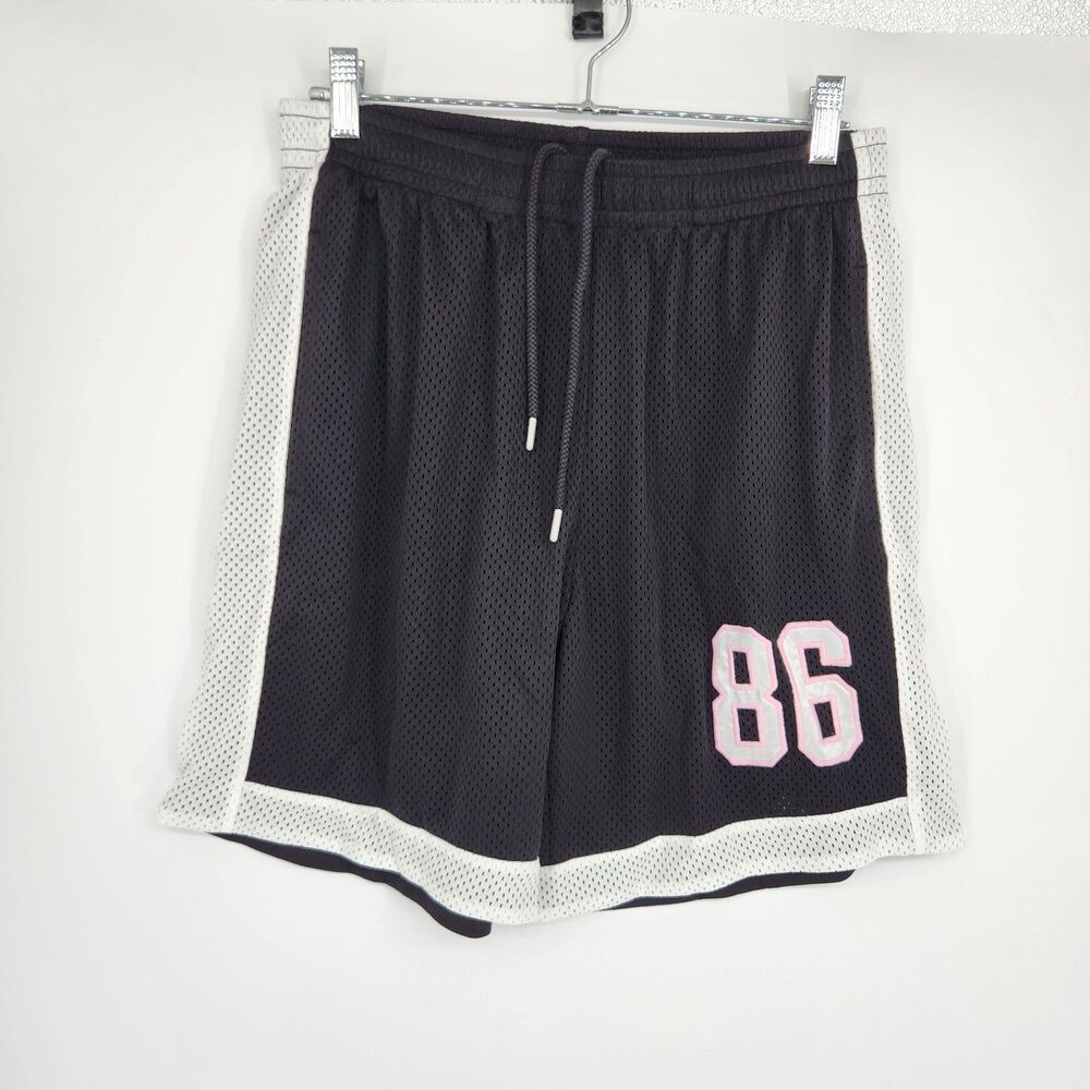 Victoria's Secret PINK Women's Small Black Varsity Basketball Shorts NWT